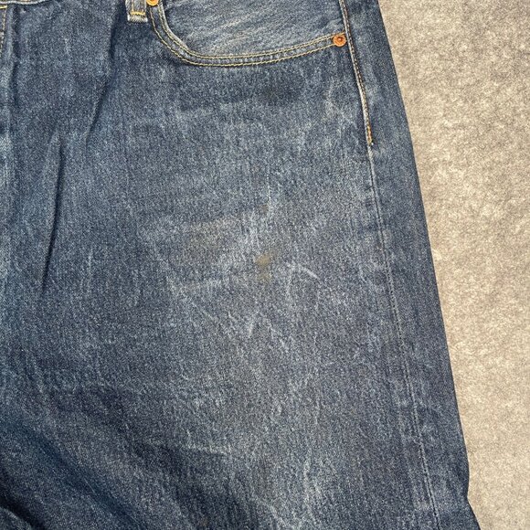 Levi's Men's 501 Straight Leg Jeans W46 L30 Classic Button Fly Denim Blue - Picture 13 of 16